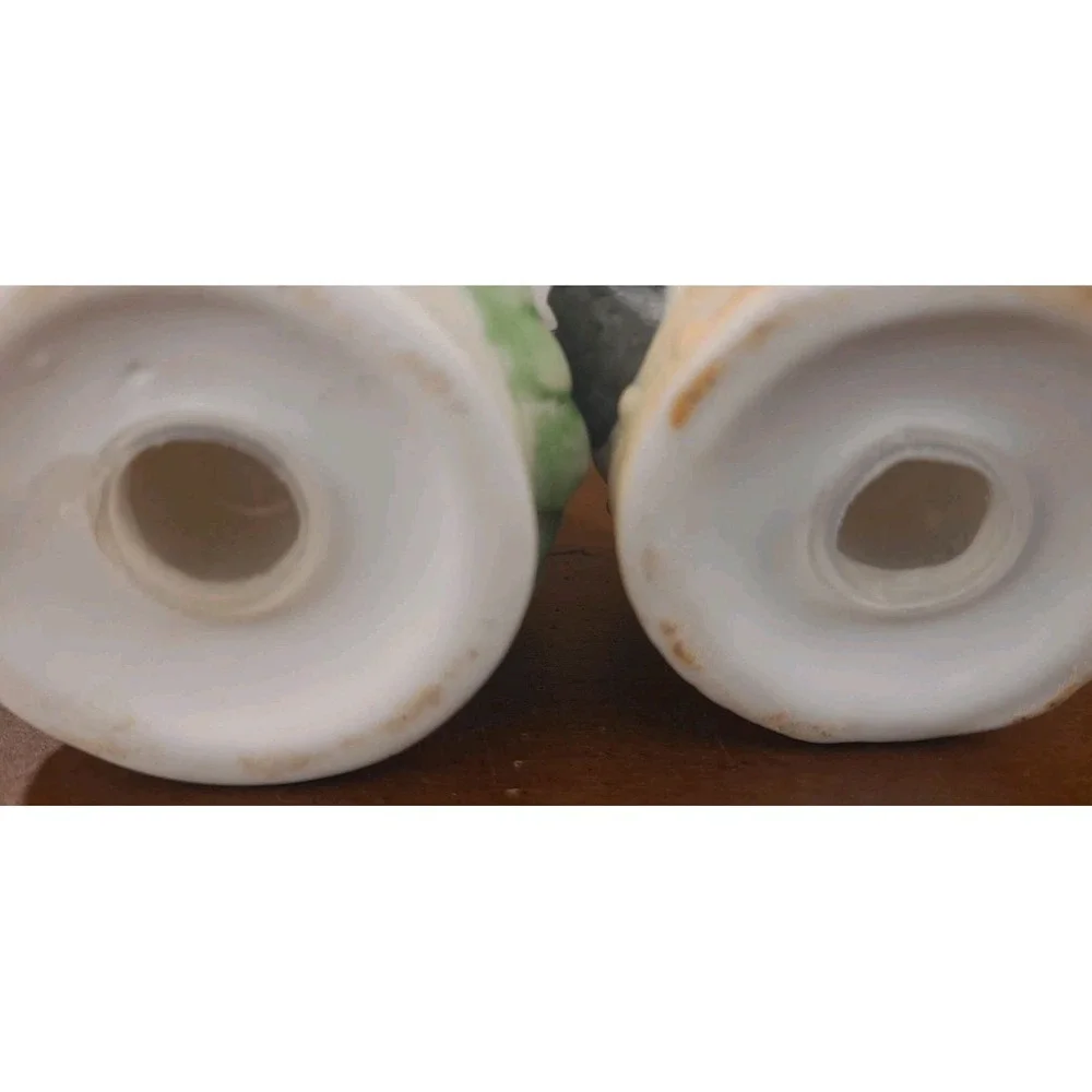 Vintage Anamorphic Egg Salt And Pepper Shakers Mr And Mrs Egg